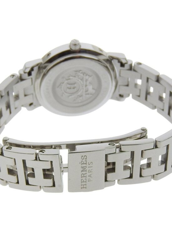 HERMES Clipper Nacre Watches CL4.230 Silver whiteDial Stainless Steel/diam... main image 5
